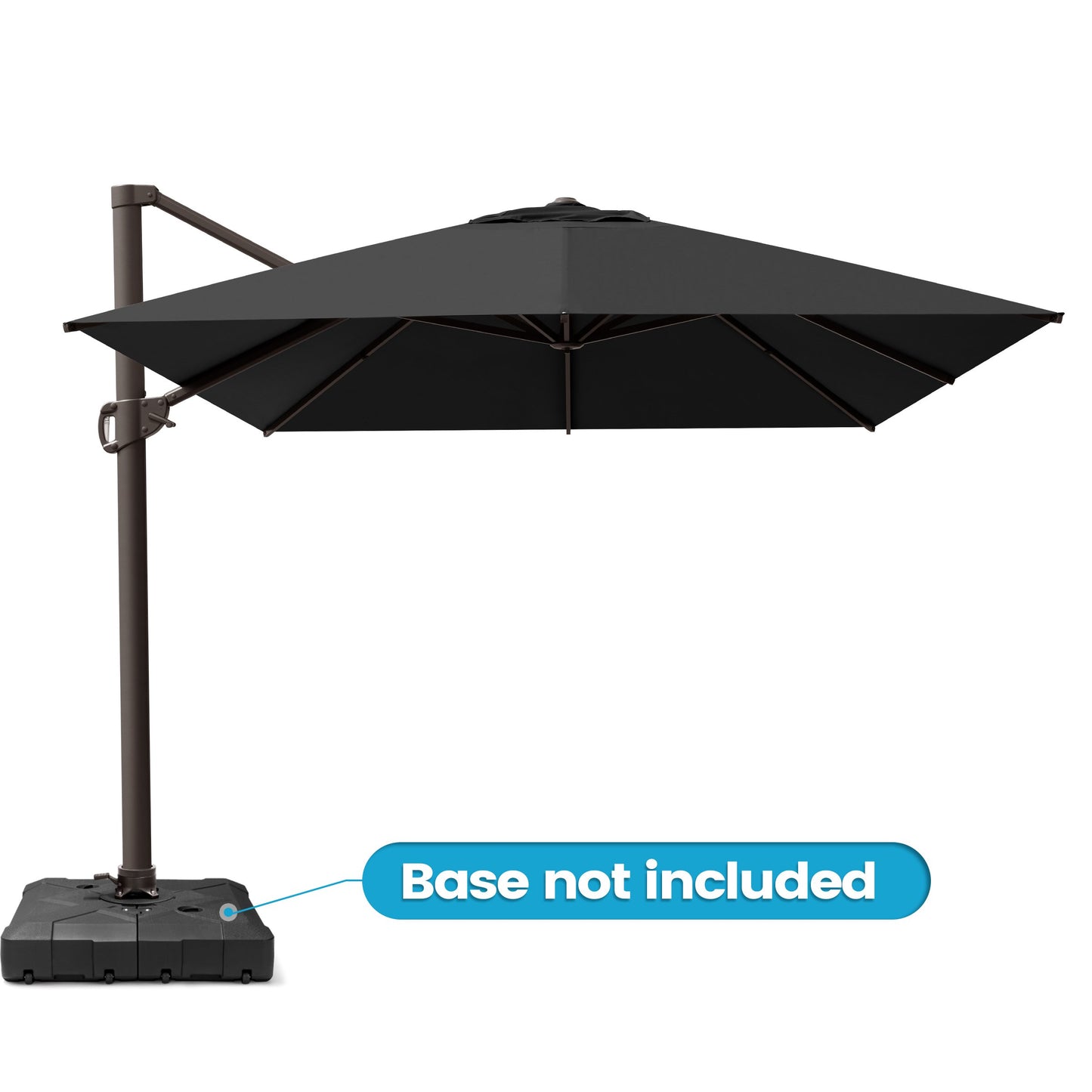 Crestlive Products 10'x 13' Patio Offset Cantilever Umbrella High-strength Aluminum Pole with 360°Rotation 5 Heights Adjustable Umbrella