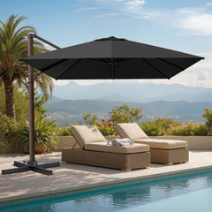13x10 ft Aluminum Cantilever Patio Umbrella (Base Options)