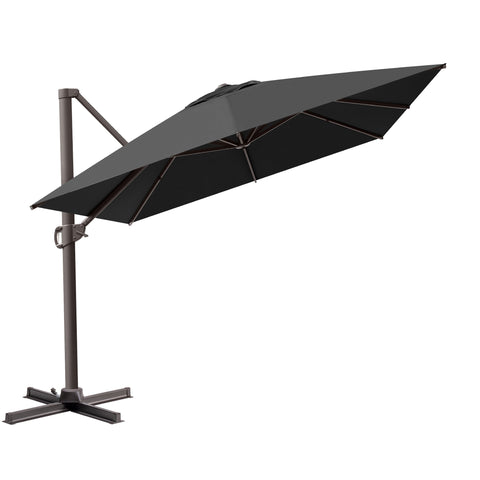 Crestlive Products 13x10ft Aluminum Crank Cantilever Patio Umbrella with Base Options