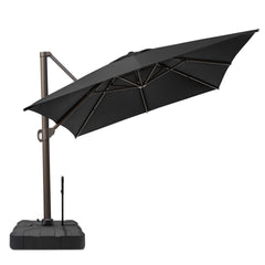 13x10 ft Aluminum Cantilever Patio Umbrella (Base Options)