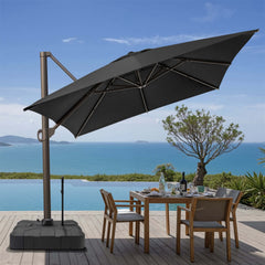 13x10 ft Aluminum Cantilever Patio Umbrella (Base Options)