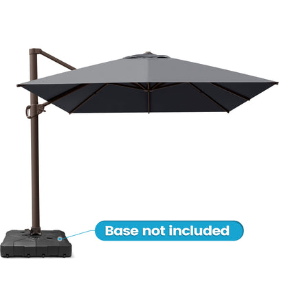 Crestlive Products 10'x 13' Patio Offset Cantilever Umbrella High-strength Aluminum Pole with 360°Rotation 5 Heights Adjustable Umbrella