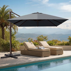 13x10 ft Aluminum Cantilever Patio Umbrella (Base Options)
