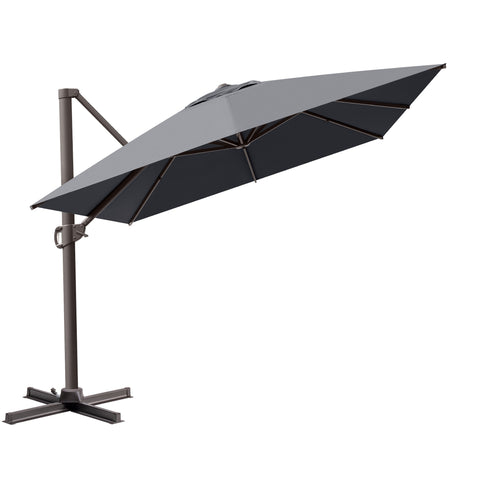 Crestlive Products 13x10ft Aluminum Crank Cantilever Patio Umbrella with Base Options