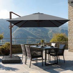13x10 ft Aluminum Cantilever Patio Umbrella (Base Options)