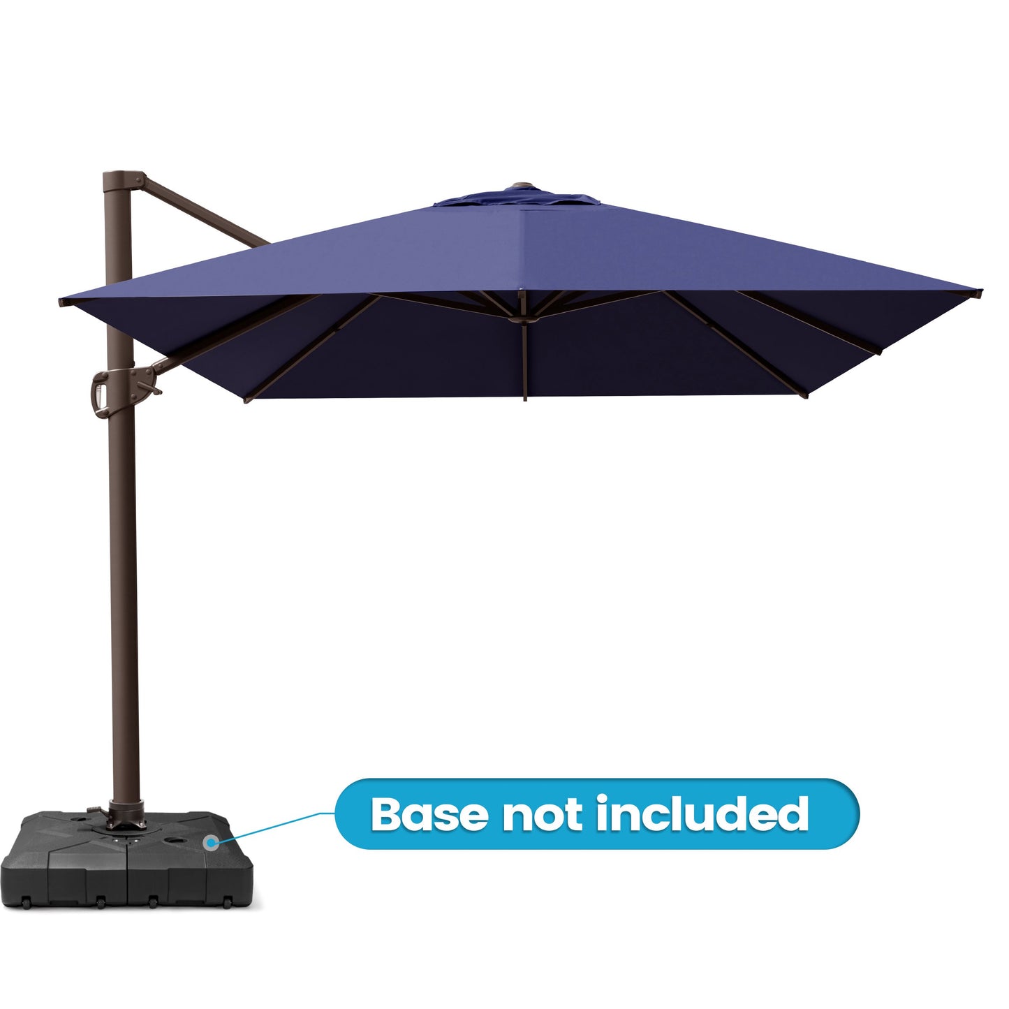 Crestlive Products 10'x 13' Patio Offset Cantilever Umbrella High-strength Aluminum Pole with 360°Rotation 5 Heights Adjustable Umbrella