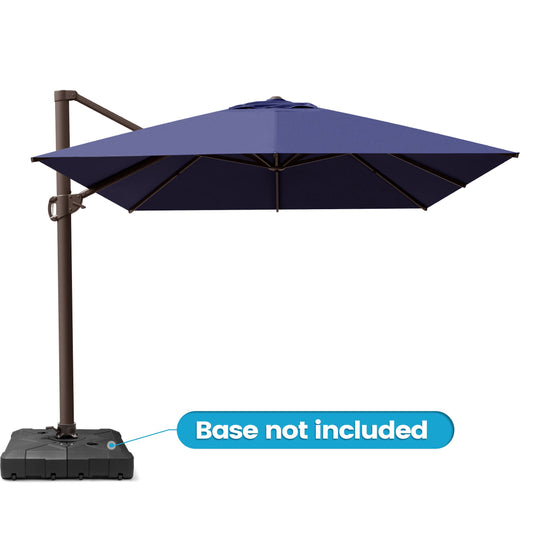 Crestlive Products 10'x 13' Patio Offset Cantilever Umbrella High-strength Aluminum Pole with 360°Rotation 5 Heights Adjustable Umbrella