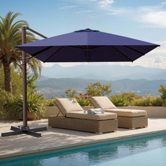 13x10 ft Aluminum Cantilever Patio Umbrella (Base Options)