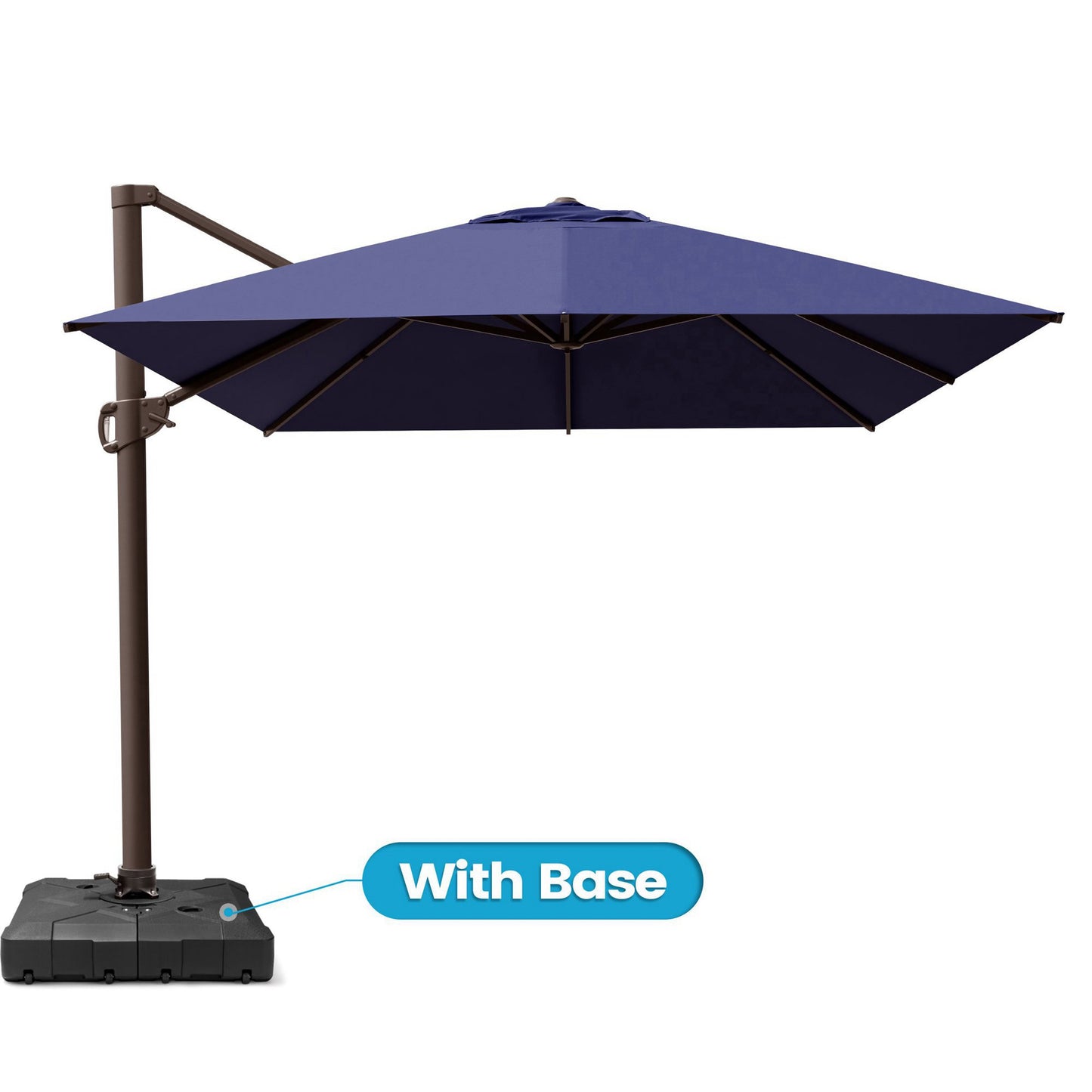 Crestlive Products 10x13ft Aluminum Crank Cantilever Patio Umbrella with Base