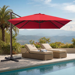 13x10 ft Aluminum Cantilever Patio Umbrella (Base Options)