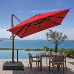 13x10 ft Aluminum Cantilever Patio Umbrella (Base Options)