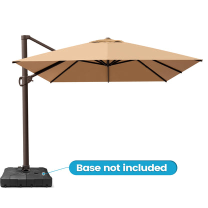 Crestlive Products 10'x 13' Patio Offset Cantilever Umbrella High-strength Aluminum Pole with 360°Rotation 5 Heights Adjustable Umbrella