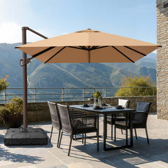 13x10 ft Aluminum Cantilever Patio Umbrella (Base Options)