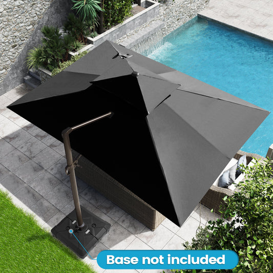 Crestlive Products 13x10ft Aluminum Double Top Crank Cantilever patio Umbrella