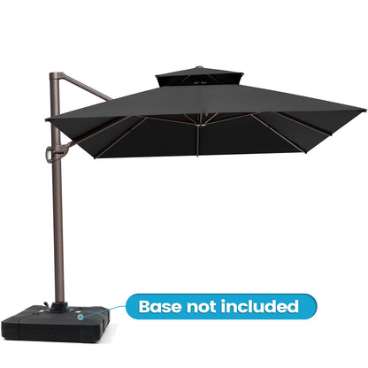 Crestlive Products 13x10ft Aluminum Double Top Crank Cantilever patio Umbrella