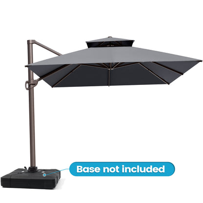 Crestlive Products 13x10ft Aluminum Double Top Crank Cantilever patio Umbrella