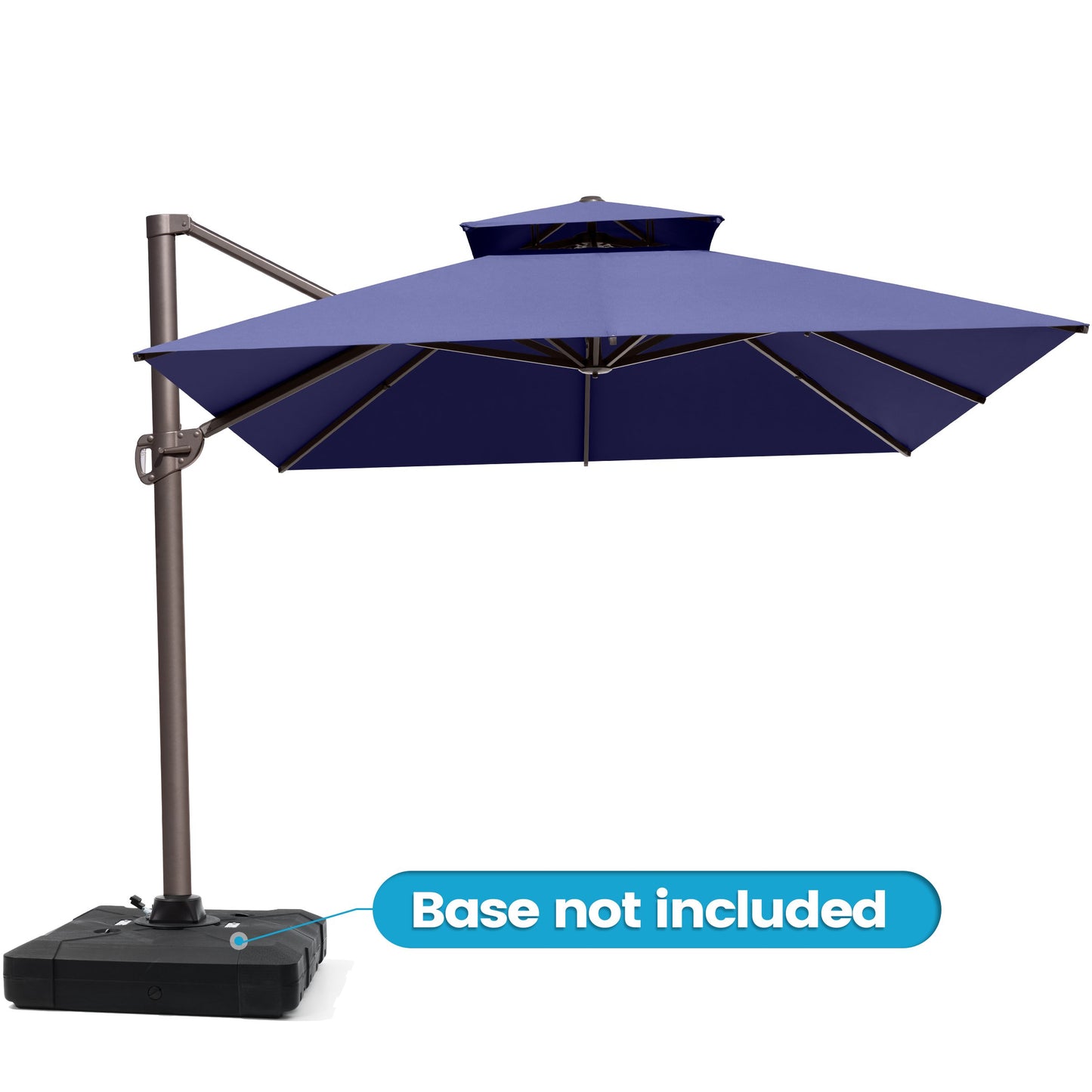 Crestlive Products 13x10ft Aluminum Double Top Crank Cantilever patio Umbrella