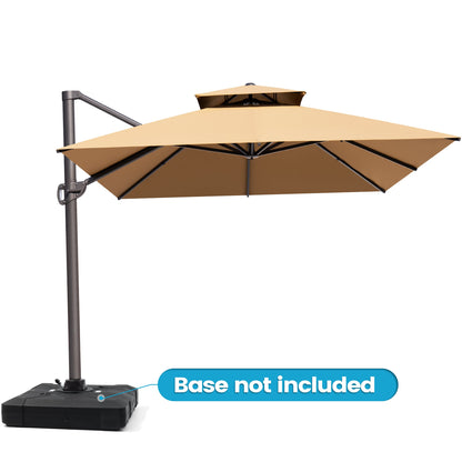 Crestlive Products 13x10ft Aluminum Double Top Crank Cantilever patio Umbrella