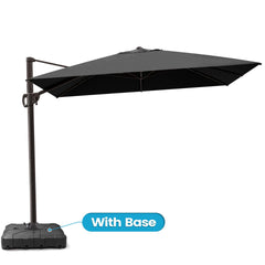 11x9 ft Aluminum Cantilever Patio Umbrella (Base Options)