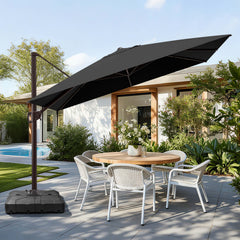 11x9 ft Aluminum Cantilever Patio Umbrella (Base Options)