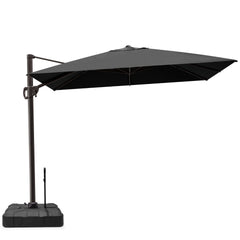 11x9 ft Aluminum Cantilever Patio Umbrella (Base Options)