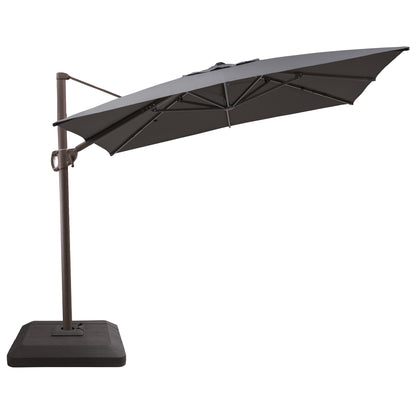 Crestlive Products 11x9ft Aluminum Crank Cantilever Patio Umbrella with Base Options