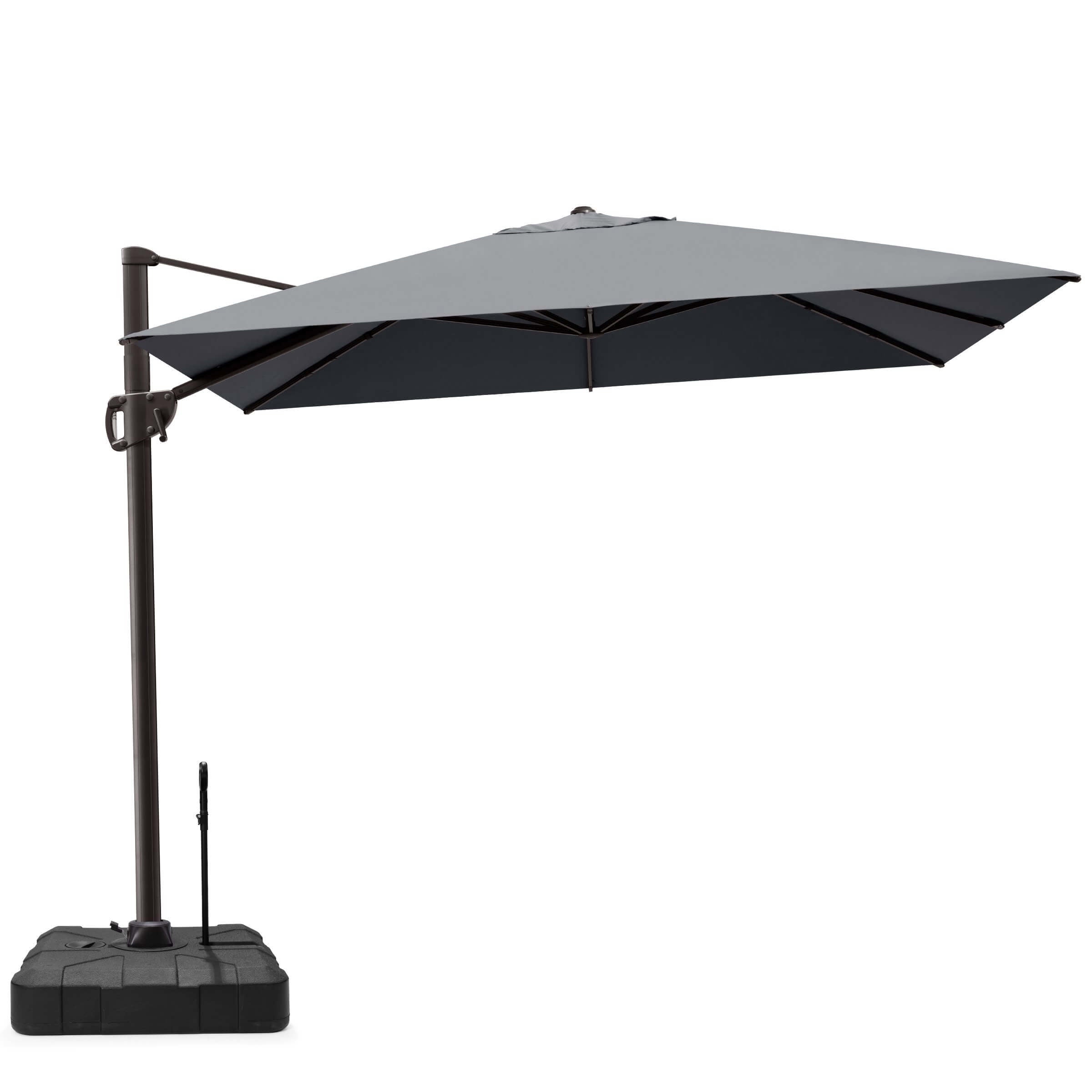 9 x 11 ft Crestlive Products Outdoor Patio Cantilever Offset Umbrella with Base