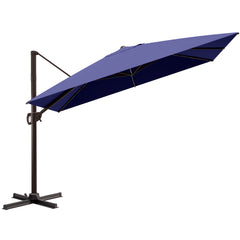 Crestlive Products 9x11ft Rectangular Cantilever Umbrella with Wheel, Windproof Frame, 3-year Fade-Resistant Fabric, 360-degree Rotating
