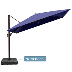 Crestlive Products 9x11ft Rectangular Cantilever Umbrella with Wheel, Windproof Frame, 3-year Fade-Resistant Fabric, 360-degree Rotating