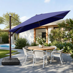 11x9 ft Aluminum Cantilever Patio Umbrella (Base Options)