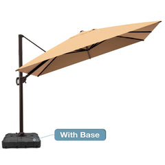 Crestlive Products 9x11ft Rectangular Cantilever Umbrella with Wheel, Windproof Frame, 3-year Fade-Resistant Fabric, 360-degree Rotating