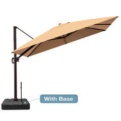 Crestlive Products 9x11ft Rectangular Cantilever Umbrella with Wheel, Windproof Frame, 3-year Fade-Resistant Fabric, 360-degree Rotating