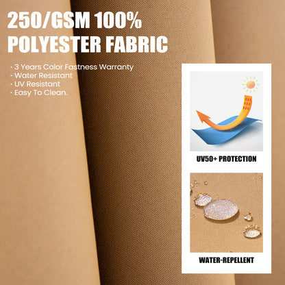 Crestlive Products 11x9ft Aluminum Crank Cantilever Patio Umbrella with Base Options