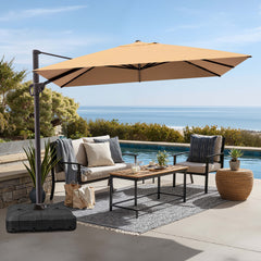 11x9 ft Aluminum Cantilever Patio Umbrella (Base Options)