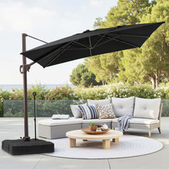 11x9 ft Aluminum Cantilever Patio Umbrella (Base Options)