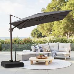 11x9 ft Aluminum Cantilever Patio Umbrella (Base Options)