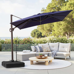 11x9 ft Aluminum Cantilever Patio Umbrella (Base Options)