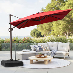 11x9 ft Aluminum Cantilever Patio Umbrella (Base Options)