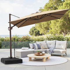 11x9 ft Aluminum Cantilever Patio Umbrella (Base Options)