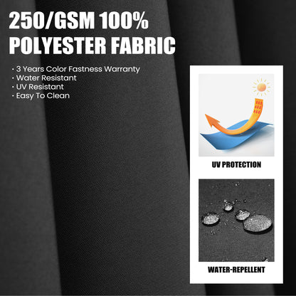 Crestlive Products 11x11ft Aluminum Crank Cantilever Patio Umbrella withnot Base