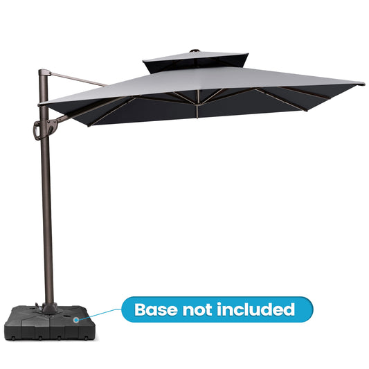 Crestlive Products Outdoor Double Top Cantilever Umbrella 360 Rotation No Base