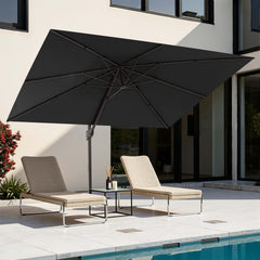 12x9 ft Aluminum Cantilever Patio Umbrella (Base Options)