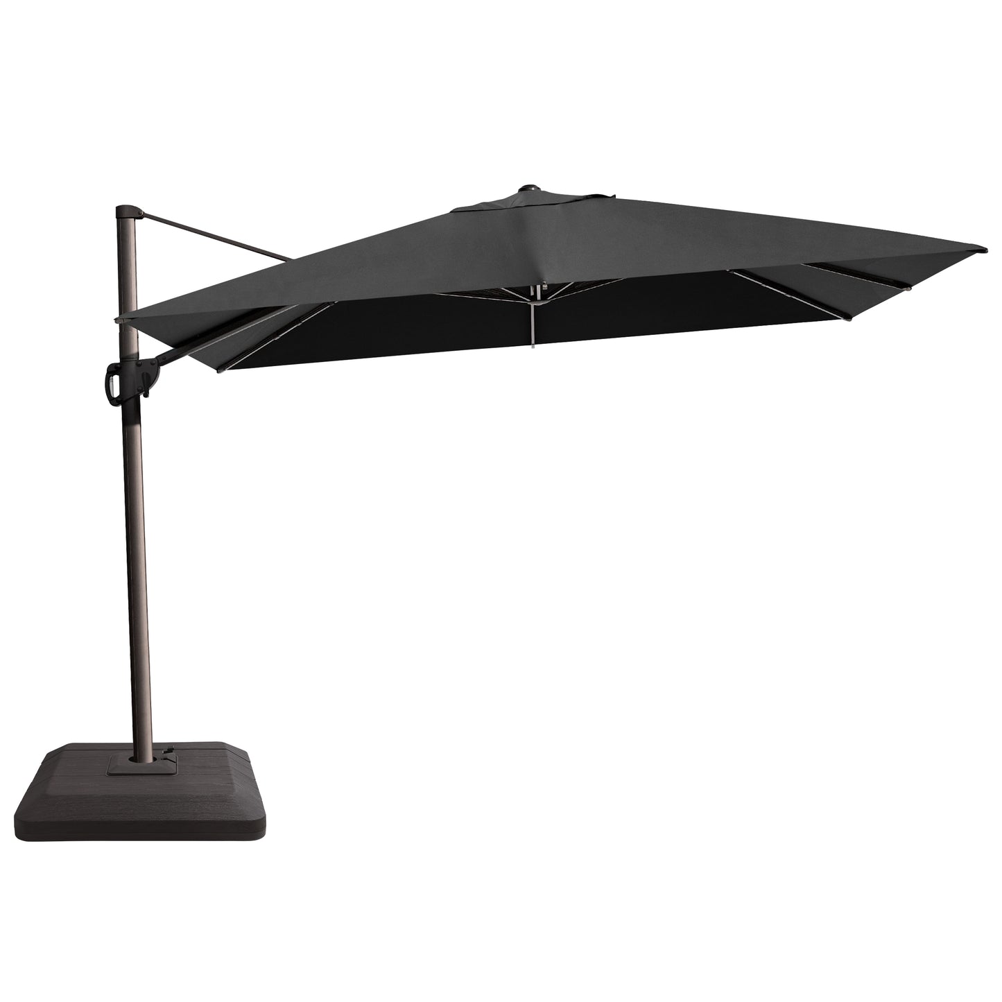 Crestlive Products 12x9ft Aluminum Crank Cantilever Patio Umbrella with Base Options