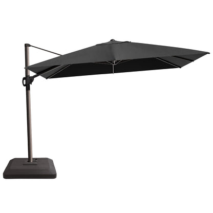 Crestlive Products 12x9ft Aluminum Crank Cantilever Patio Umbrella with Base Options