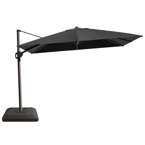 Crestlive Products 12x9ft Aluminum Crank Cantilever Patio Umbrella with Base Options
