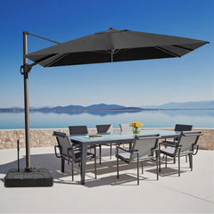 12x9 ft Aluminum Cantilever Patio Umbrella (Base Options)