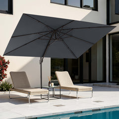 12x9 ft Aluminum Cantilever Patio Umbrella (Base Options)