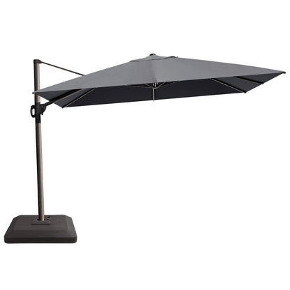Crestlive Products 12x9ft Aluminum Crank Cantilever Patio Umbrella with Base Options