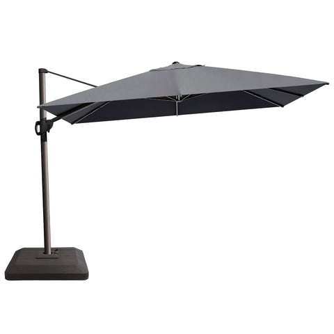Crestlive Products 12x9ft Aluminum Crank Cantilever Patio Umbrella with Base Options