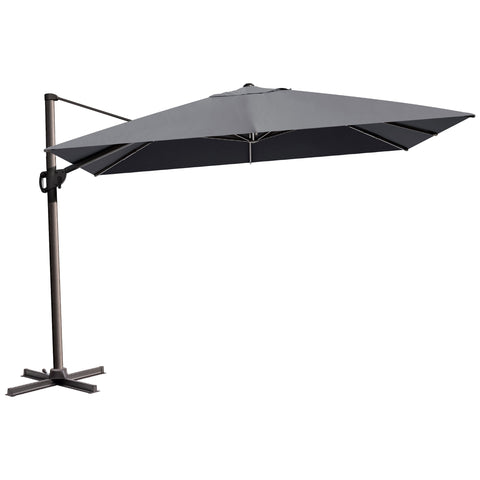 Crestlive Products 12x9ft Aluminum Crank Cantilever Patio Umbrella with Base Options